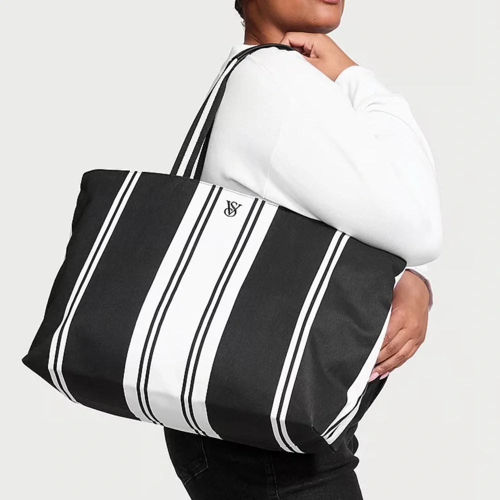 NWT Victoria’s Secret VS Striped Tote - Picture 1 of 10